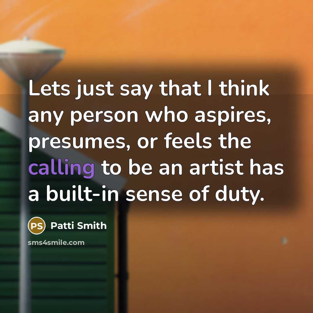 “Lets just say that I think any person who aspires,…” quote by Patti Smith