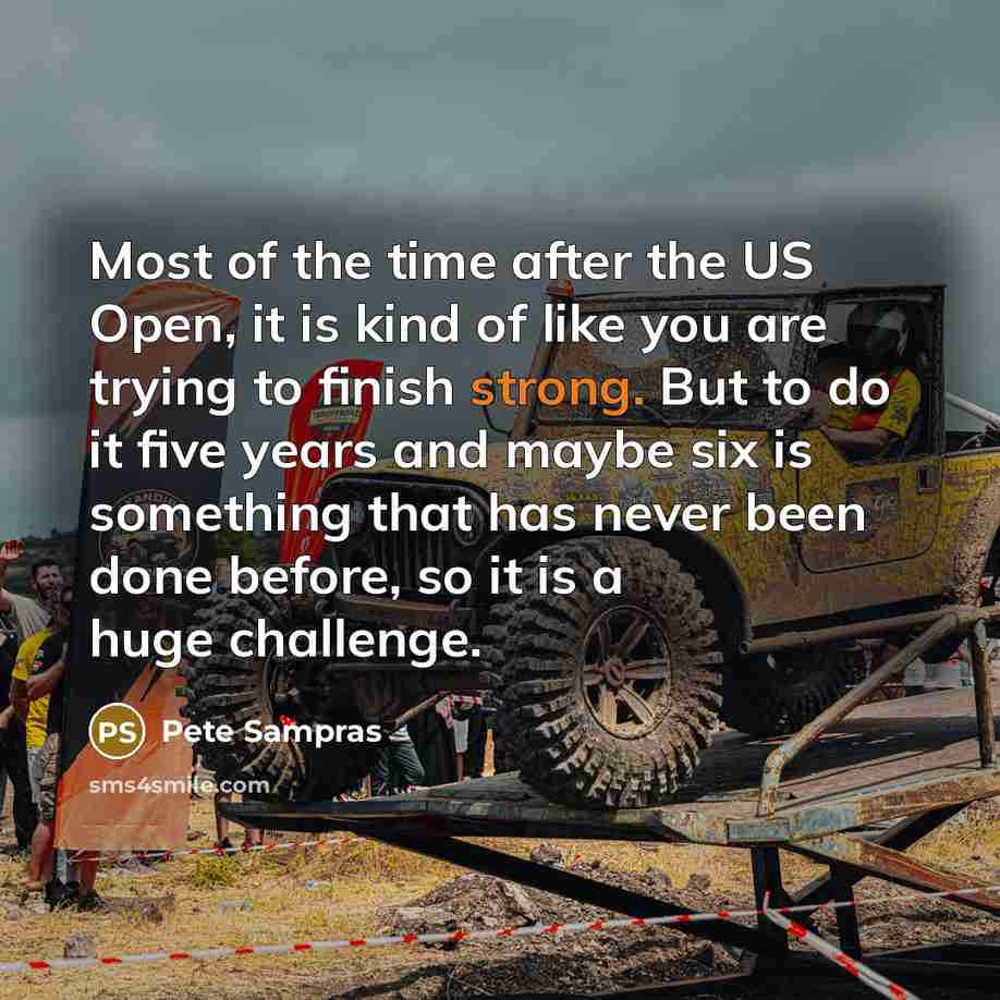 “Most of the time after the US Open, it is…” quote by Pete Sampras