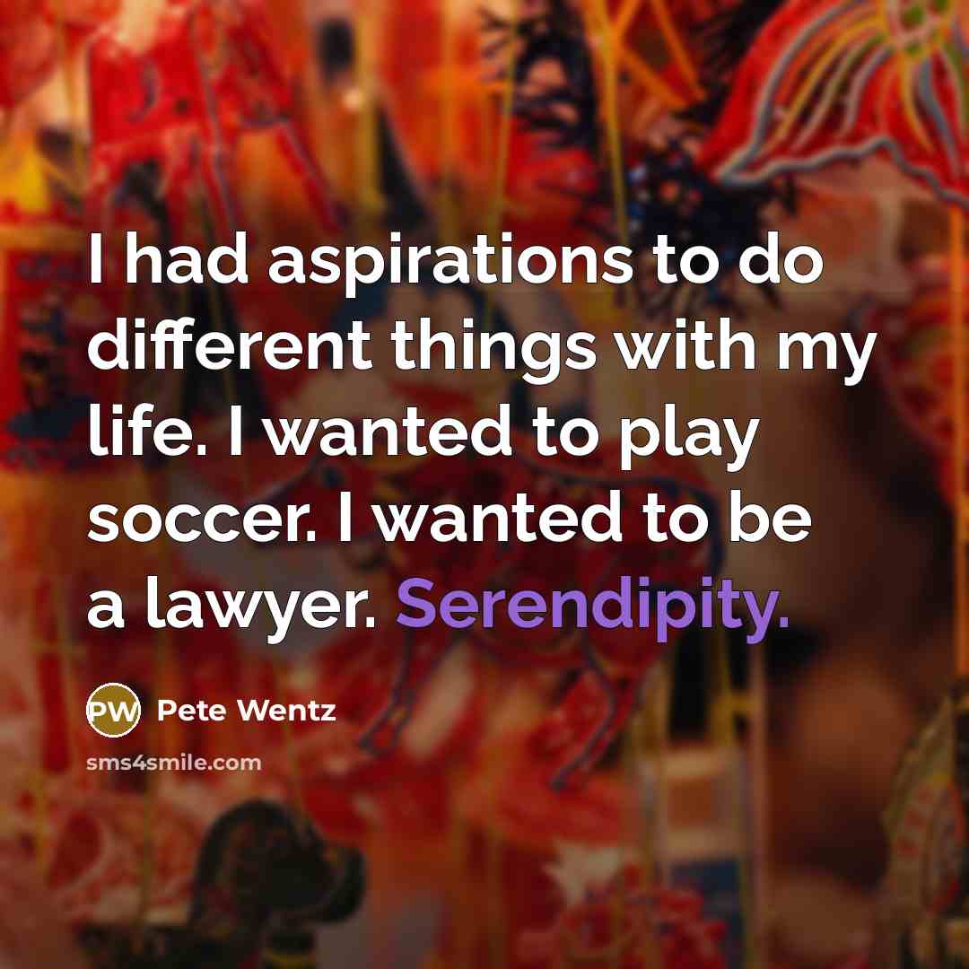 “I had aspirations to do different things with my life.…” quote by Pete Wentz