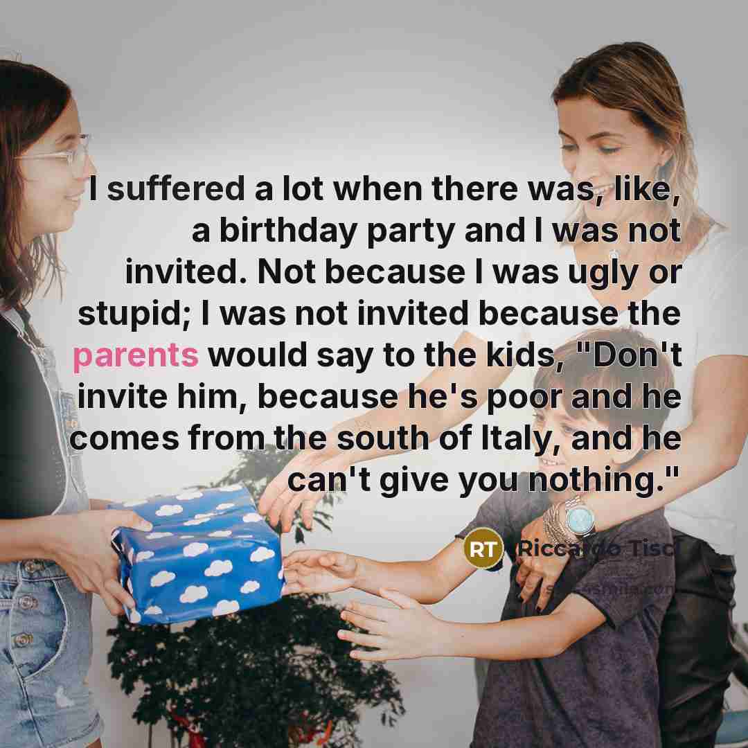 “I suffered a lot when there was, like, a birthday…” quote by Riccardo Tisci