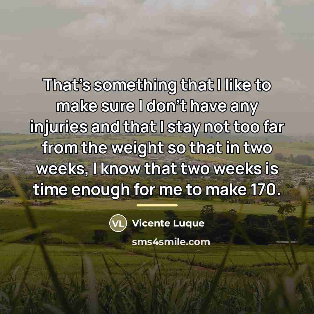 “That's something that I like to make sure I don't…” quote by Vicente Luque
