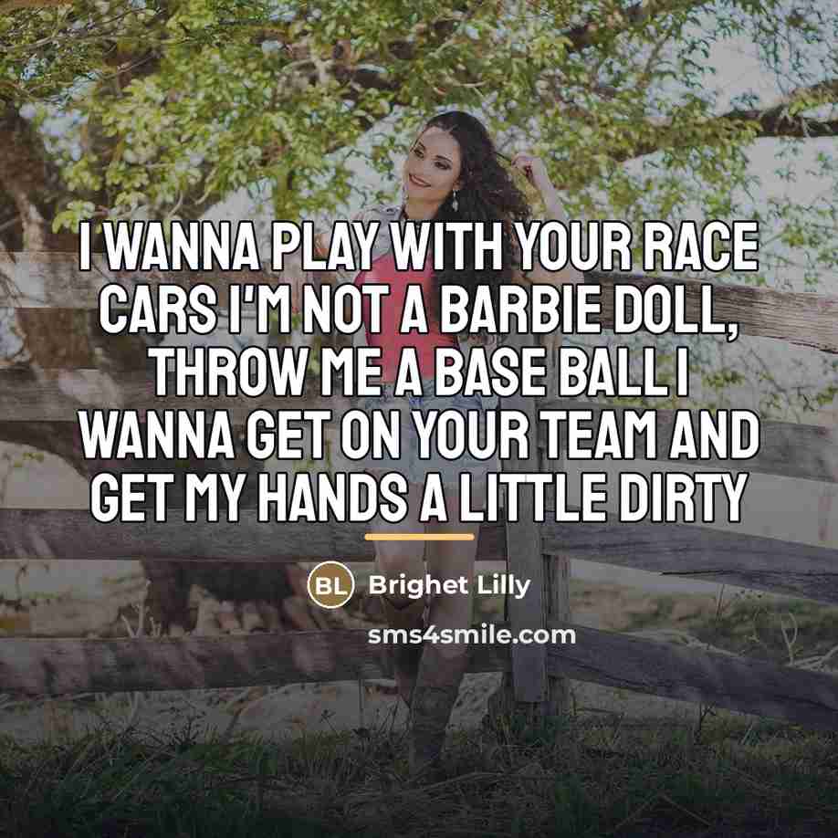 “I wanna play with your race cars I'm not a…” quote by Brighet Lilly