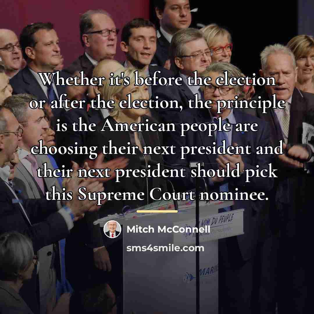 “Whether it's before the election or after the election, the…” quote by Mitch McConnell