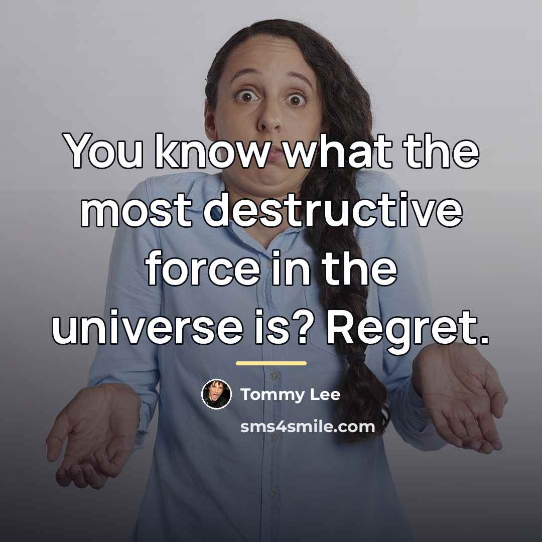 “You know what the most destructive force in the universe…” quote by Tommy Lee