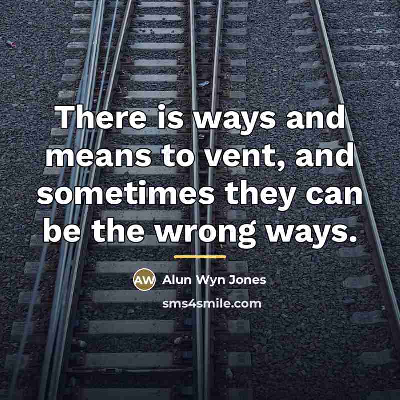 “There is ways and means to vent, and sometimes they…” quote by Alun Wyn Jones