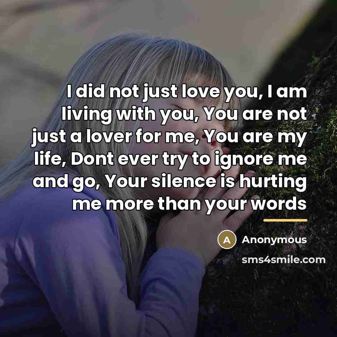“I did not just love you, I am living with…” quote by Anand Shankar