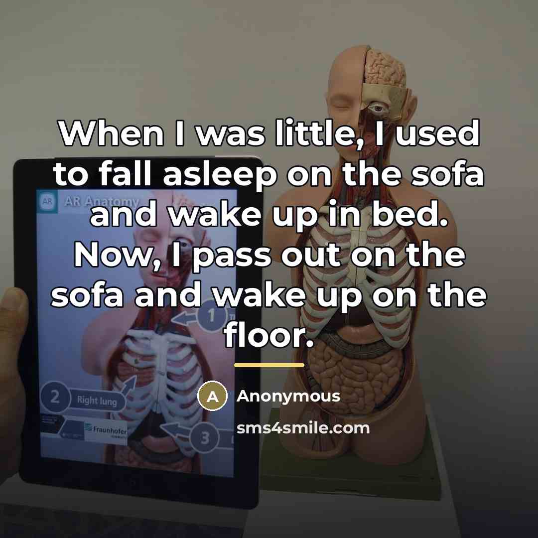 “When I was little, I used to fall asleep on…” quote by Anonymous