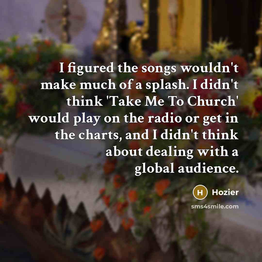“I figured the songs wouldn't make much of a splash.…” quote by Hozier