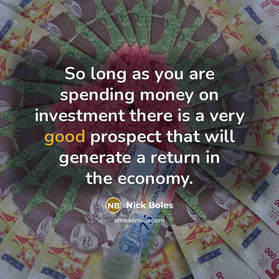 “So long as you are spending money on investment there…” quote by Nick Boles