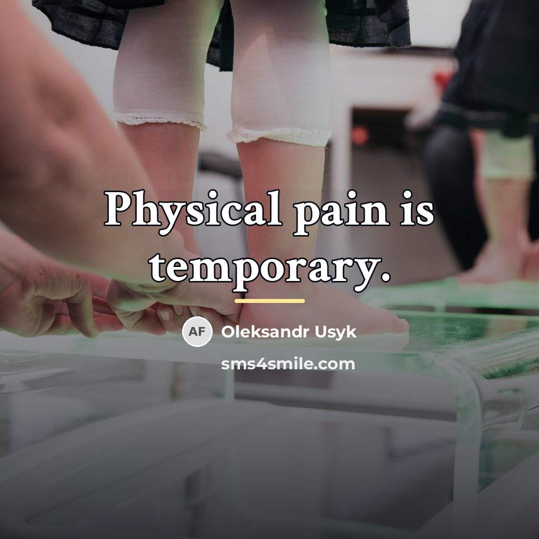 “Physical pain is temporary.…” quote by Oleksandr Usyk