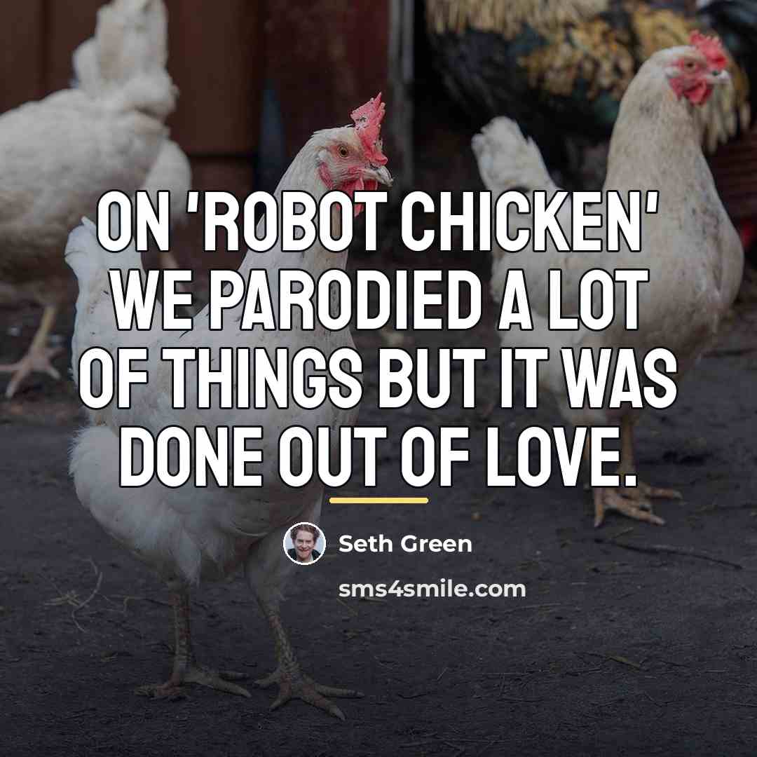 “On 'Robot Chicken' we parodied a lot of things but…” quote by Seth Green