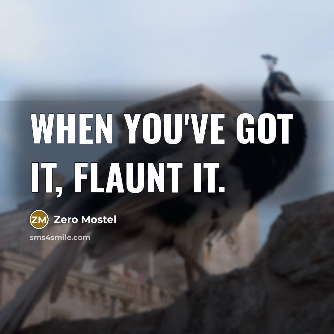 “When you've got it, flaunt it.” quote by Zero Mostel