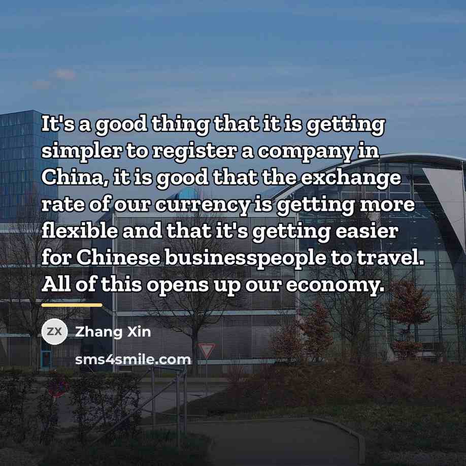 “It's a good thing that it is getting simpler to…” quote by Zhang Xin