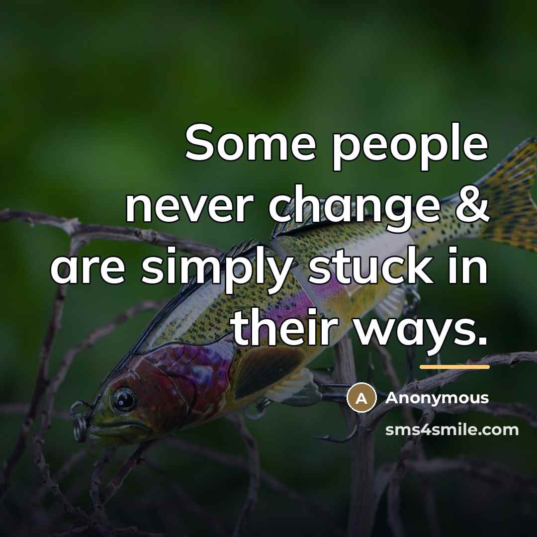 “Some people never change & are simply stuck in their…” quote by Anonymous