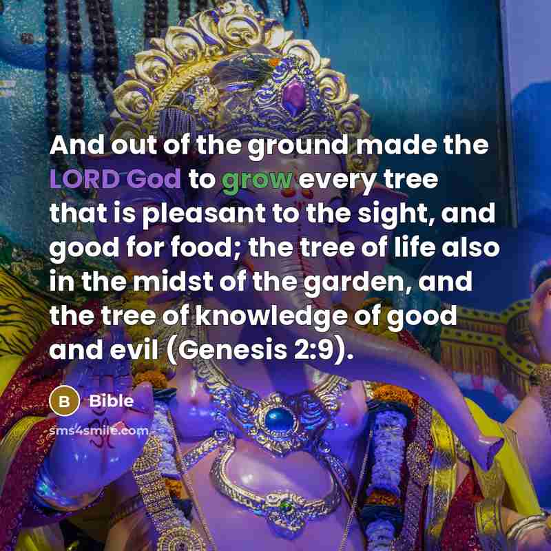 “And out of the ground made the LORD God to grow every tree that is pleasant to the sight, and good for food; the tree of life also in the midst of the garden, and the tree of knowledge of good and evil (Genesis 2:9).” quote by Bible