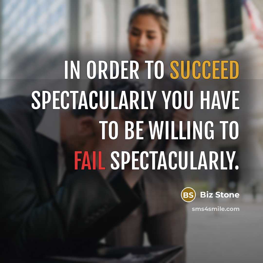 “In order to succeed spectacularly you have to be willing…” quote by Biz Stone