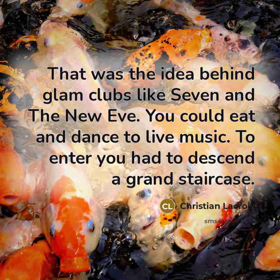 “That was the idea behind glam clubs like Seven and…” quote by Christian Lacroix