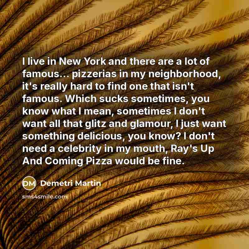 “I live in New York and there are a lot…” quote by Demetri Martin