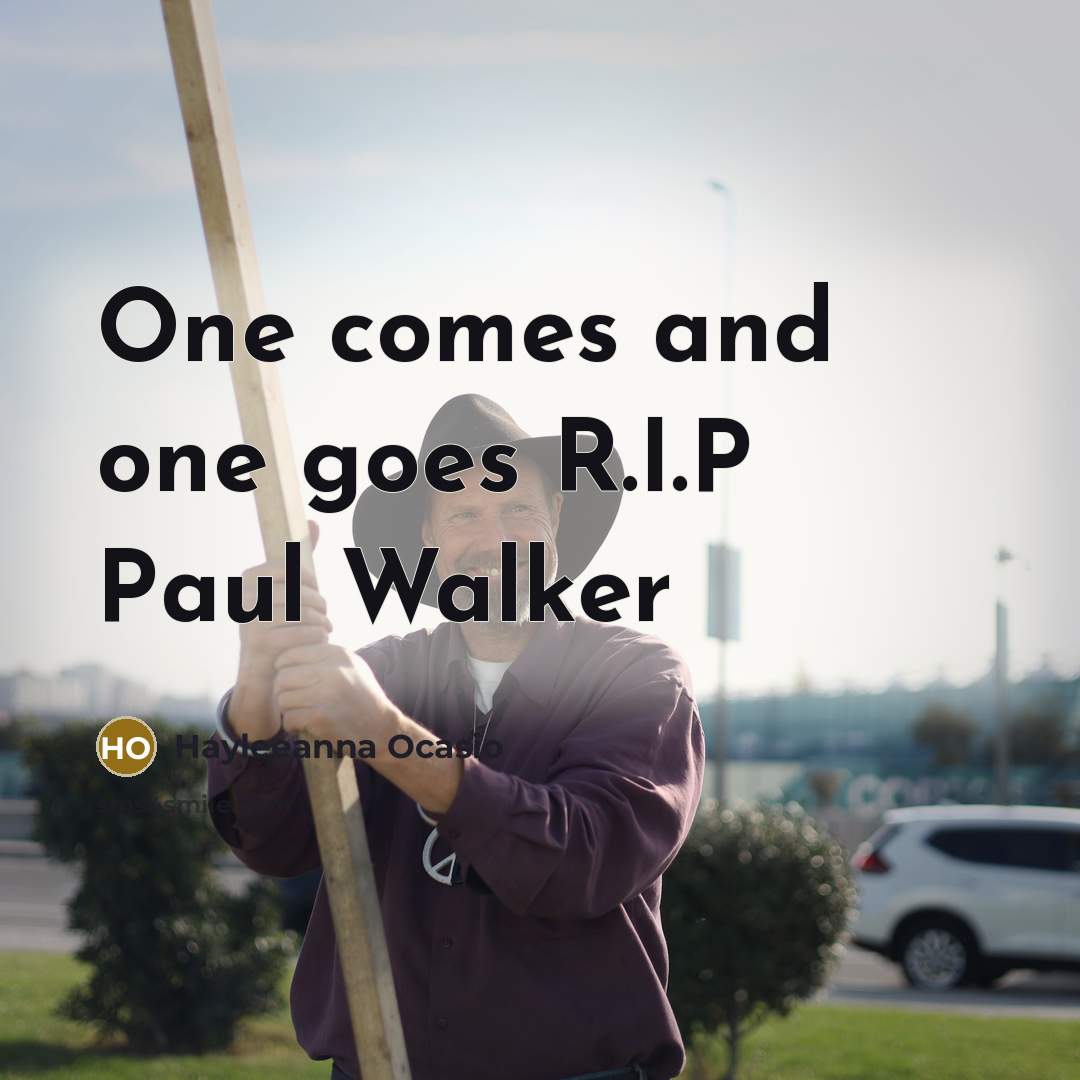 “One comes and one goes R.I.P Paul Walker” quote by Hayleeanna Ocasio
