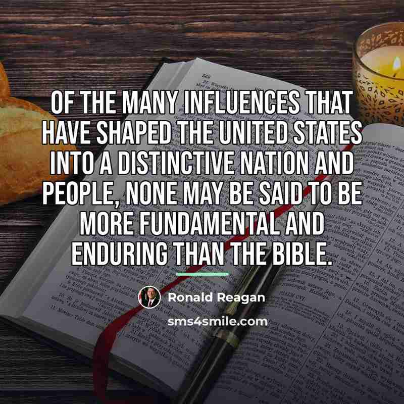 “Of the many influences that have shaped the United States…” quote by Ronald Reagan