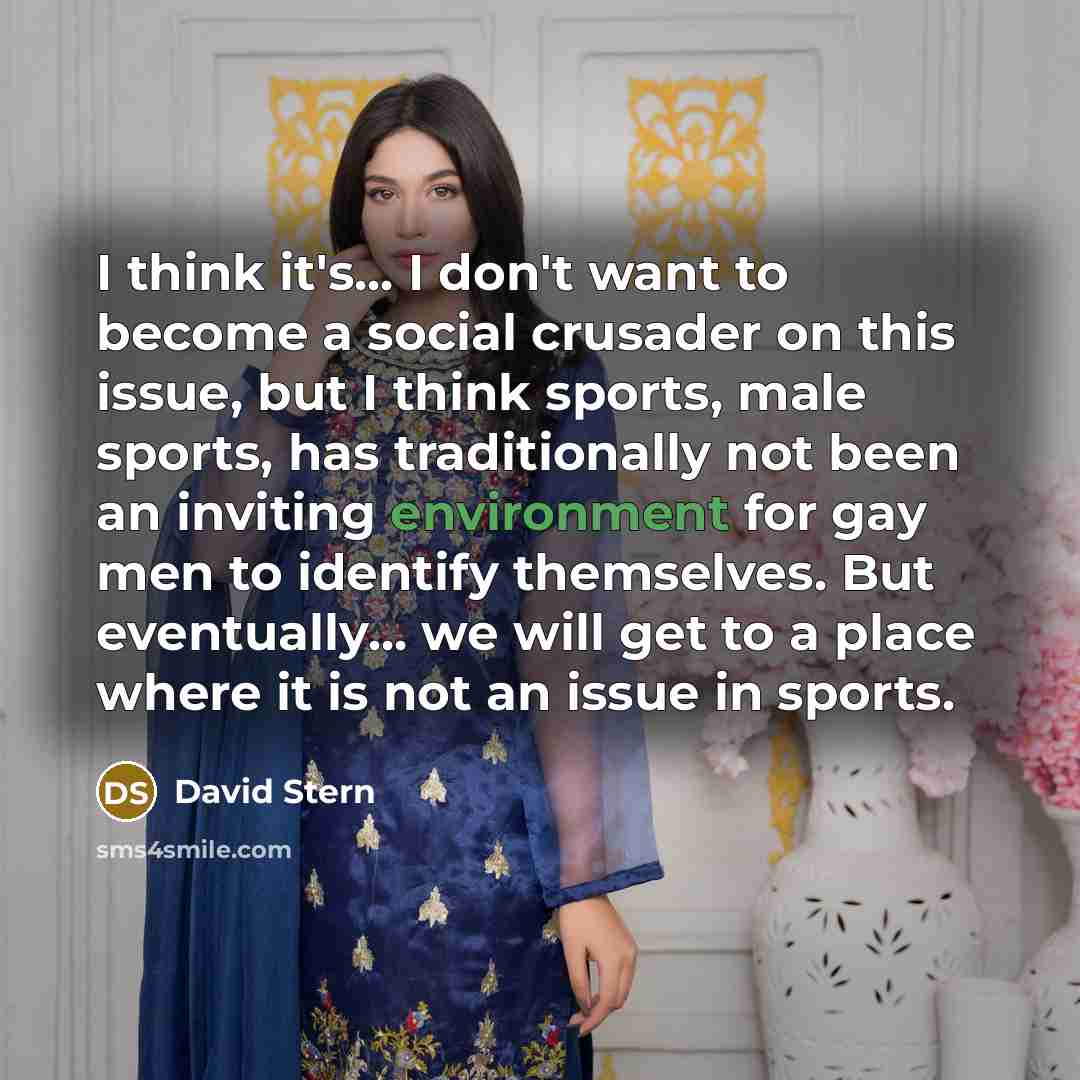 “I think it's... I don't want to become a social…” quote by David Stern