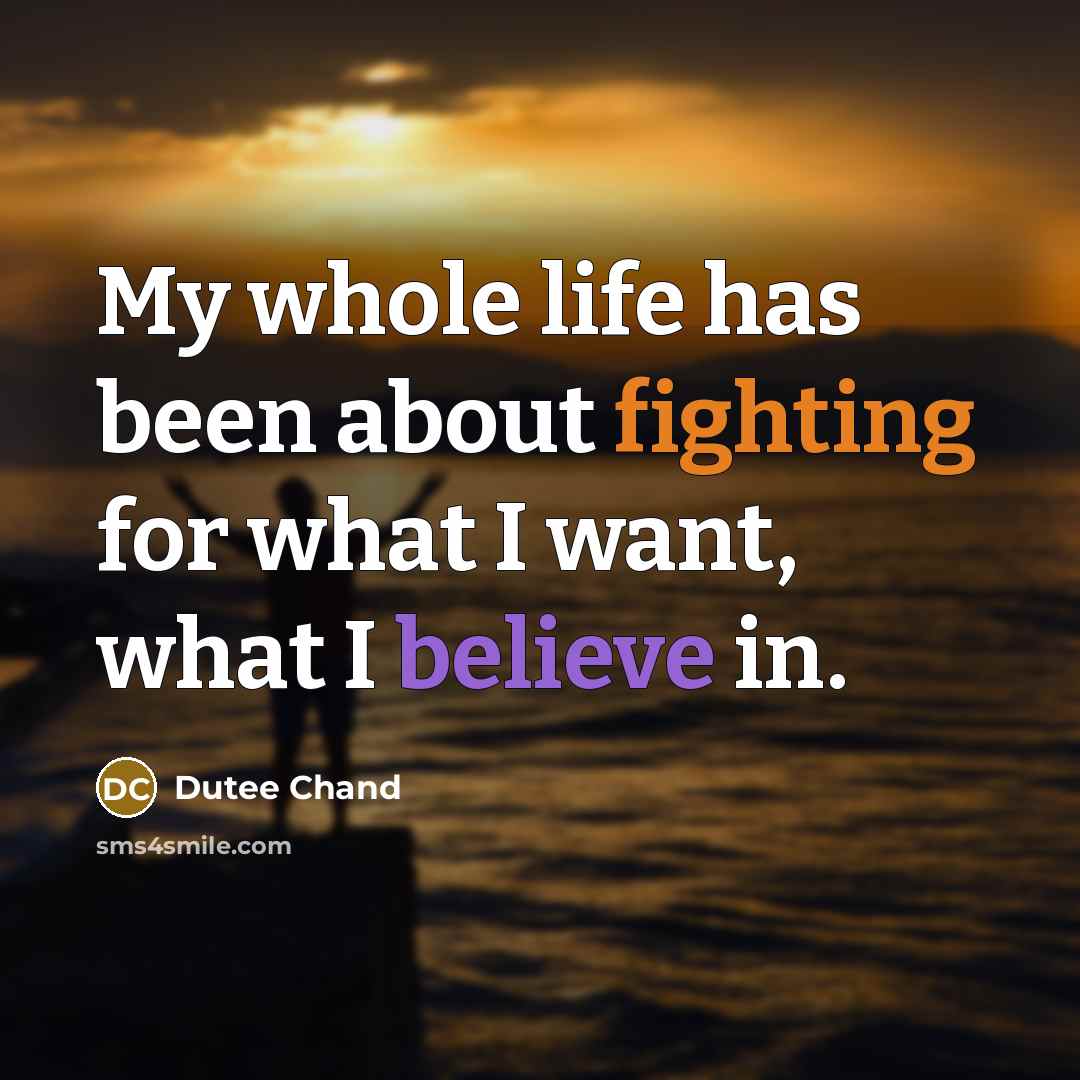 “My whole life has been about fighting for what I…” quote by Dutee Chand