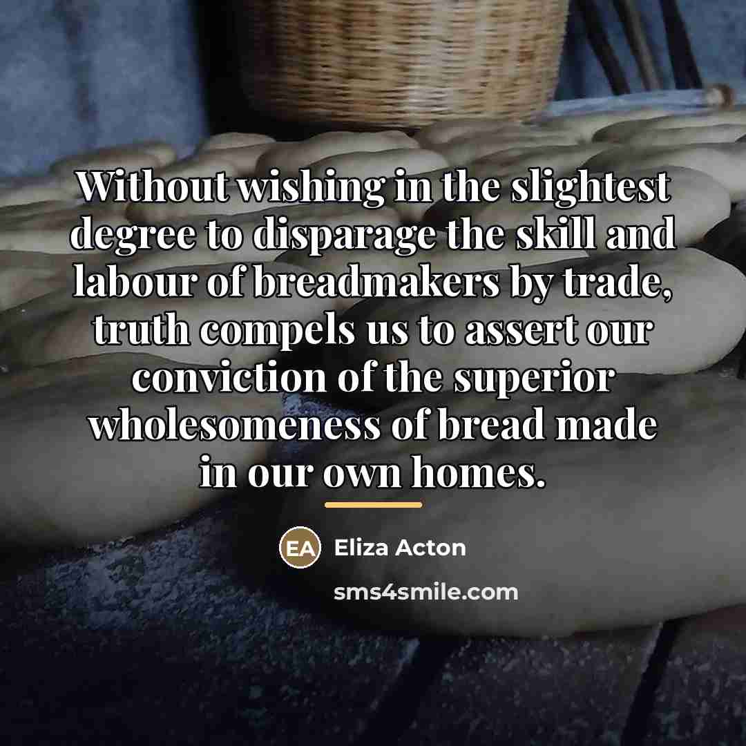 “Without wishing in the slightest degree to disparage the skill…” quote by Eliza Acton