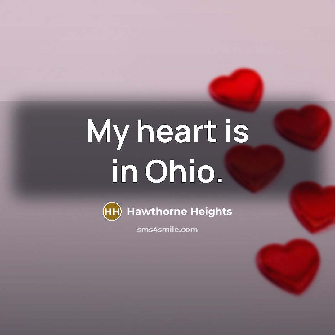 “My heart is in Ohio.…” quote by Hawthorne Heights