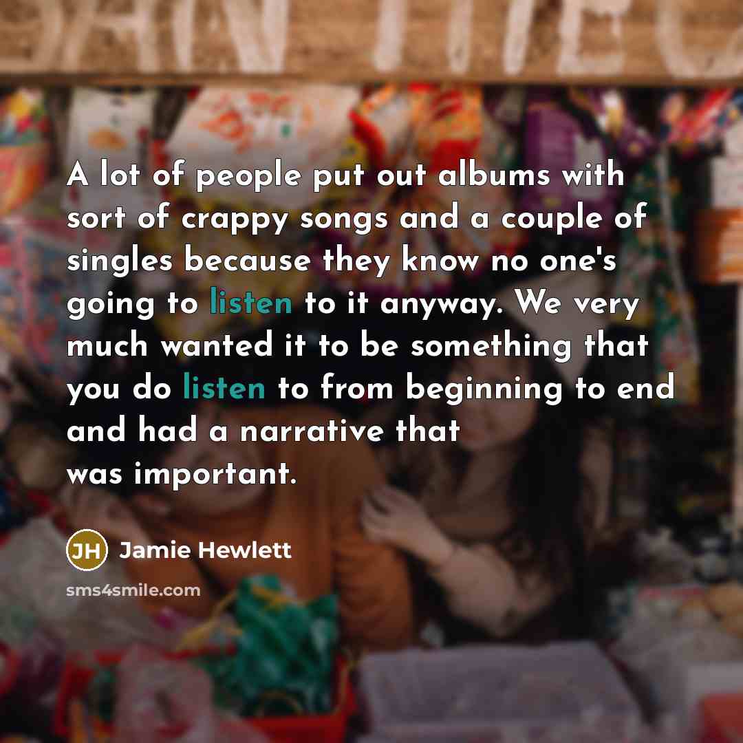 “A lot of people put out albums with sort of…” quote by Jamie Hewlett