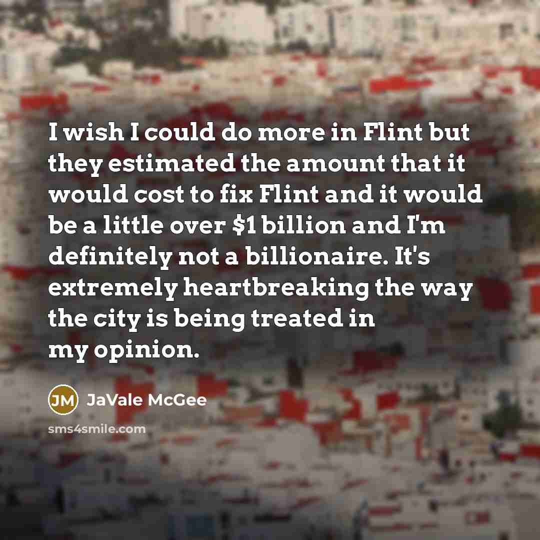 “I wish I could do more in Flint but they…” quote by JaVale McGee