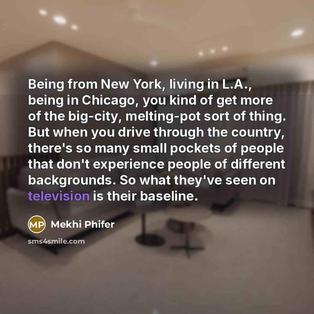 “Being from New York, living in L.A., being in Chicago,…” quote by Mekhi Phifer