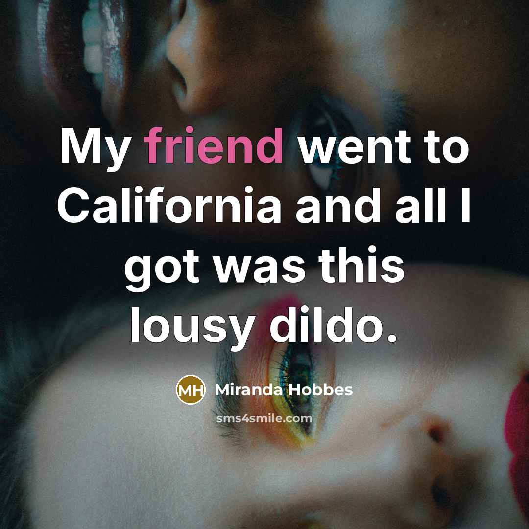 “My friend went to California and all I got was…” quote by Miranda Hobbes