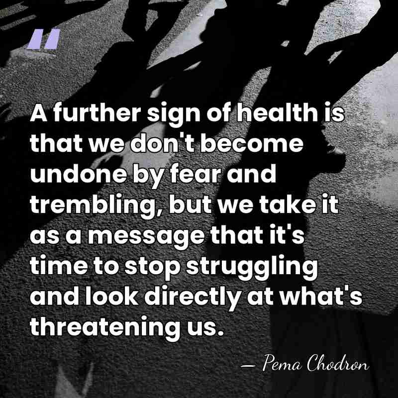A further sign of health is that we don't become undone by&hellip; - Pema Chodron