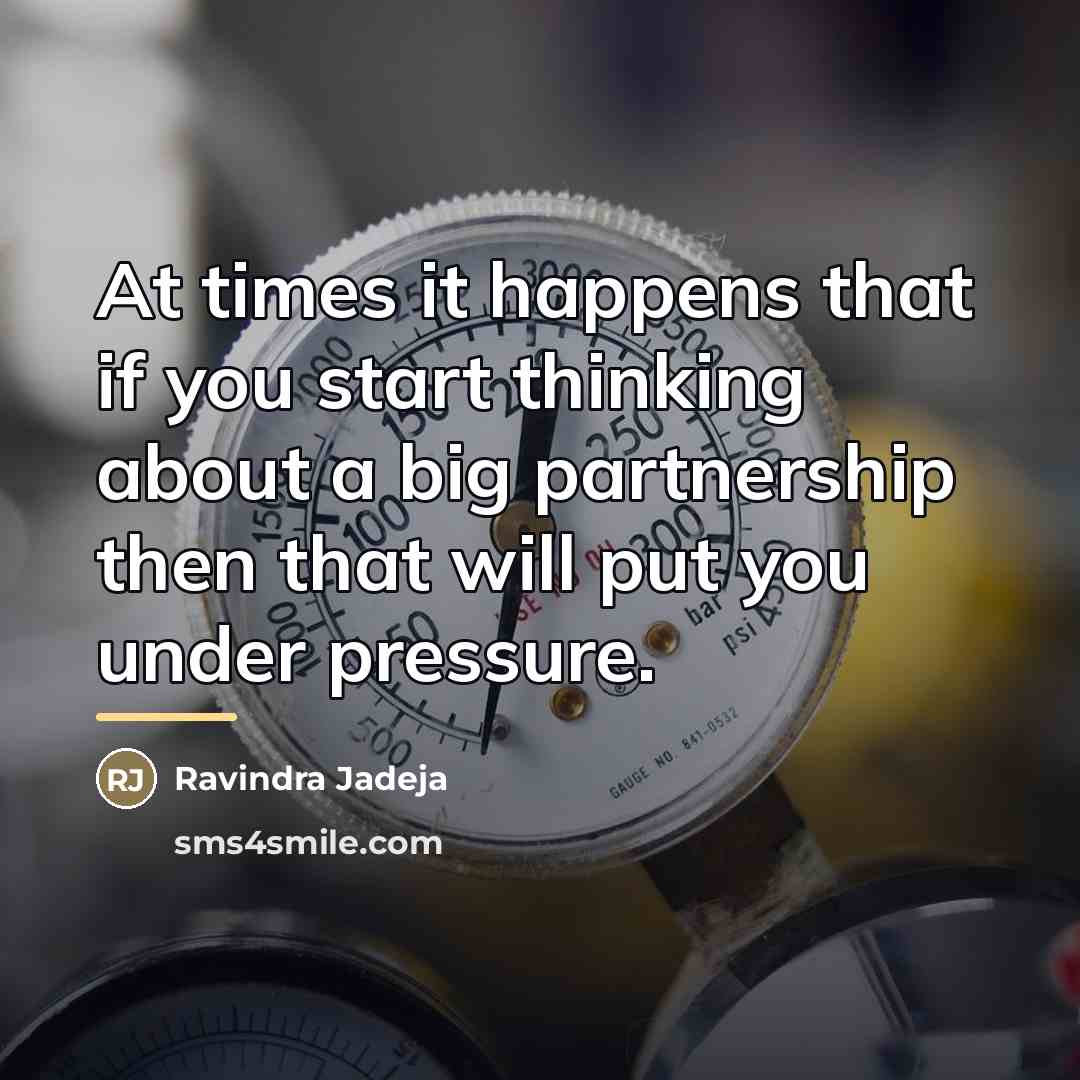 “At times it happens that if you start thinking about…” quote by Ravindra Jadeja