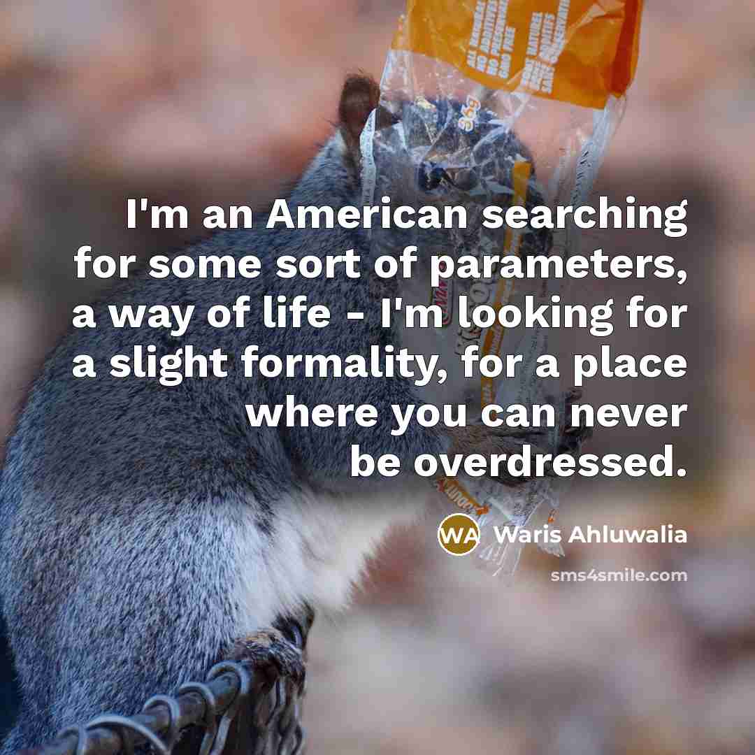 “I'm an American searching for some sort of parameters, a…” quote by Waris Ahluwalia