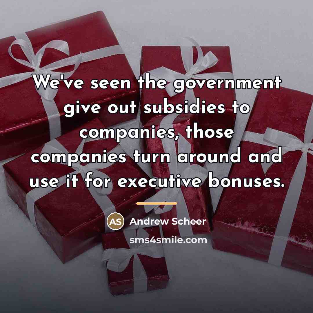 “We've seen the government give out subsidies to companies, those…” quote by Andrew Scheer