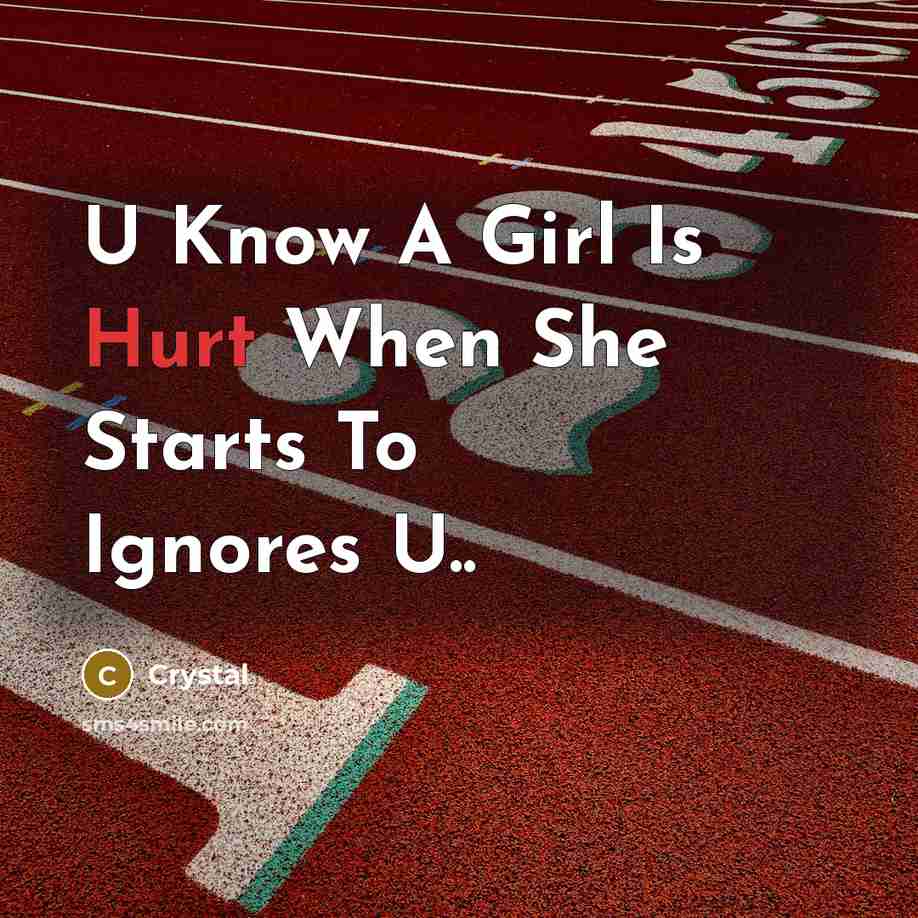 “U Know A Girl Is Hurt When She Starts To…” quote by Crystal