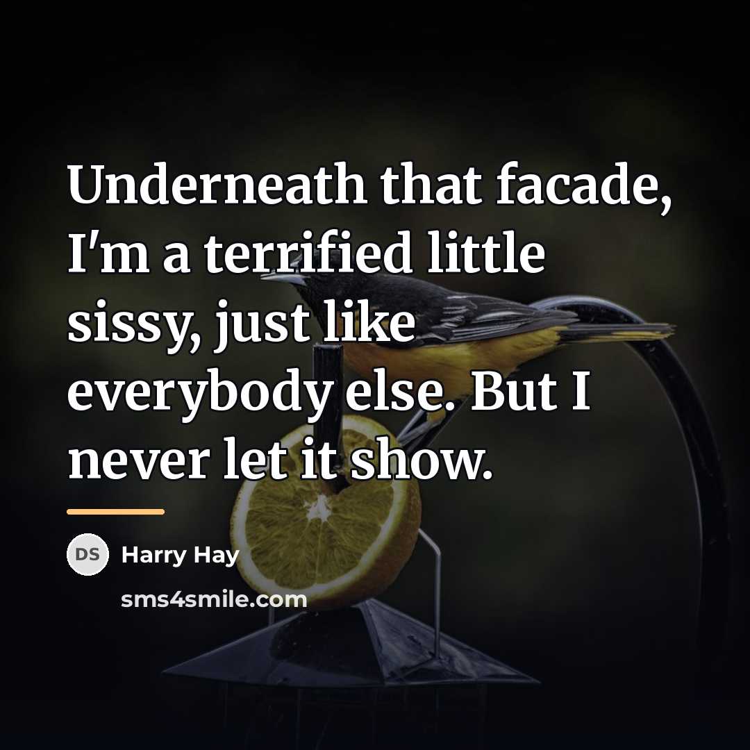 “Underneath that facade, I'm a terrified little sissy, just like…” quote by Harry Hay