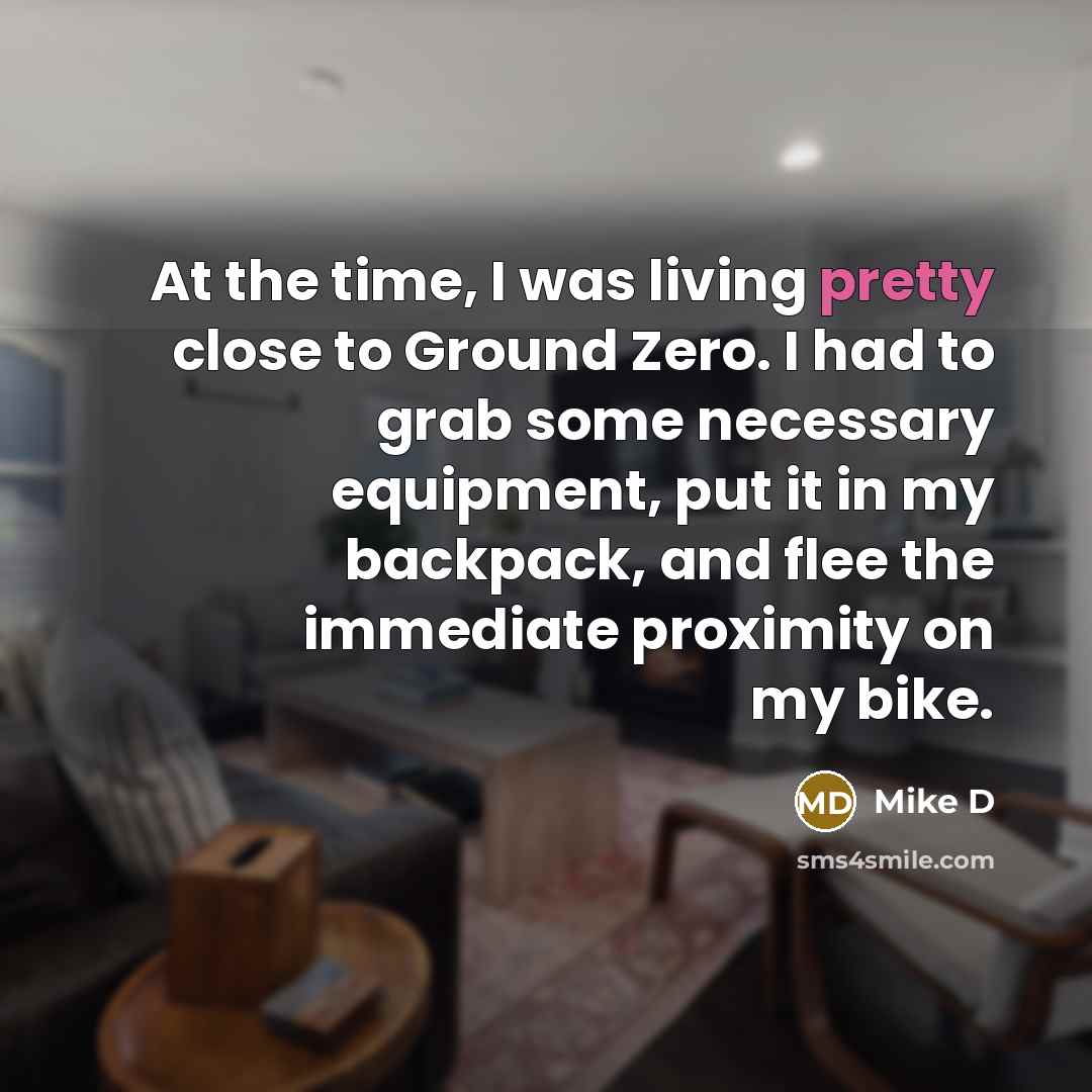 “At the time, I was living pretty close to Ground…” quote by Mike D