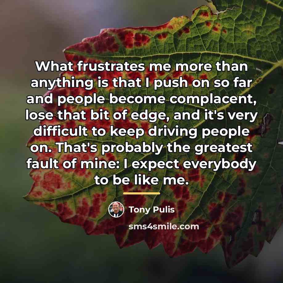“What frustrates me more than anything is that I push…” quote by Tony Pulis