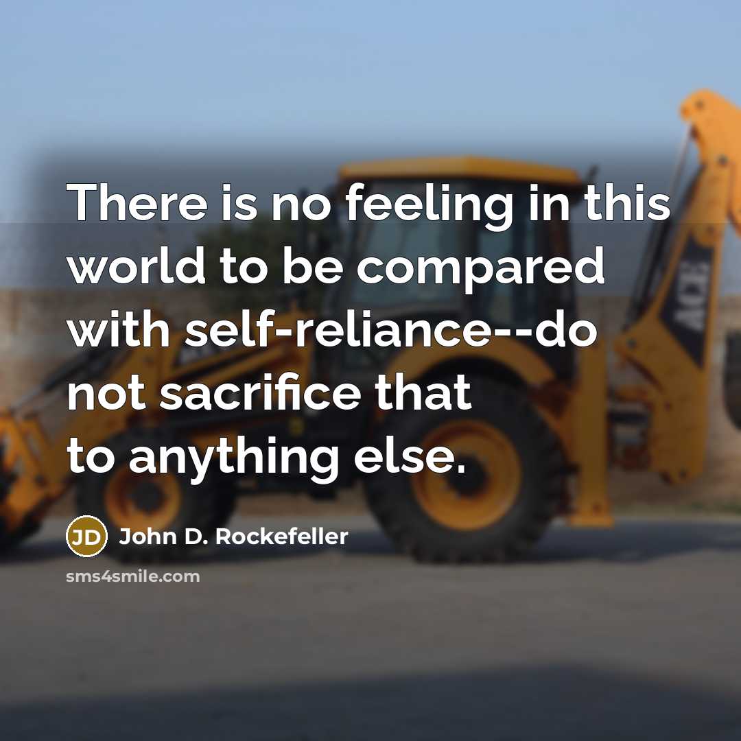 “There is no feeling in this world to be compared…” quote by John D. Rockefeller