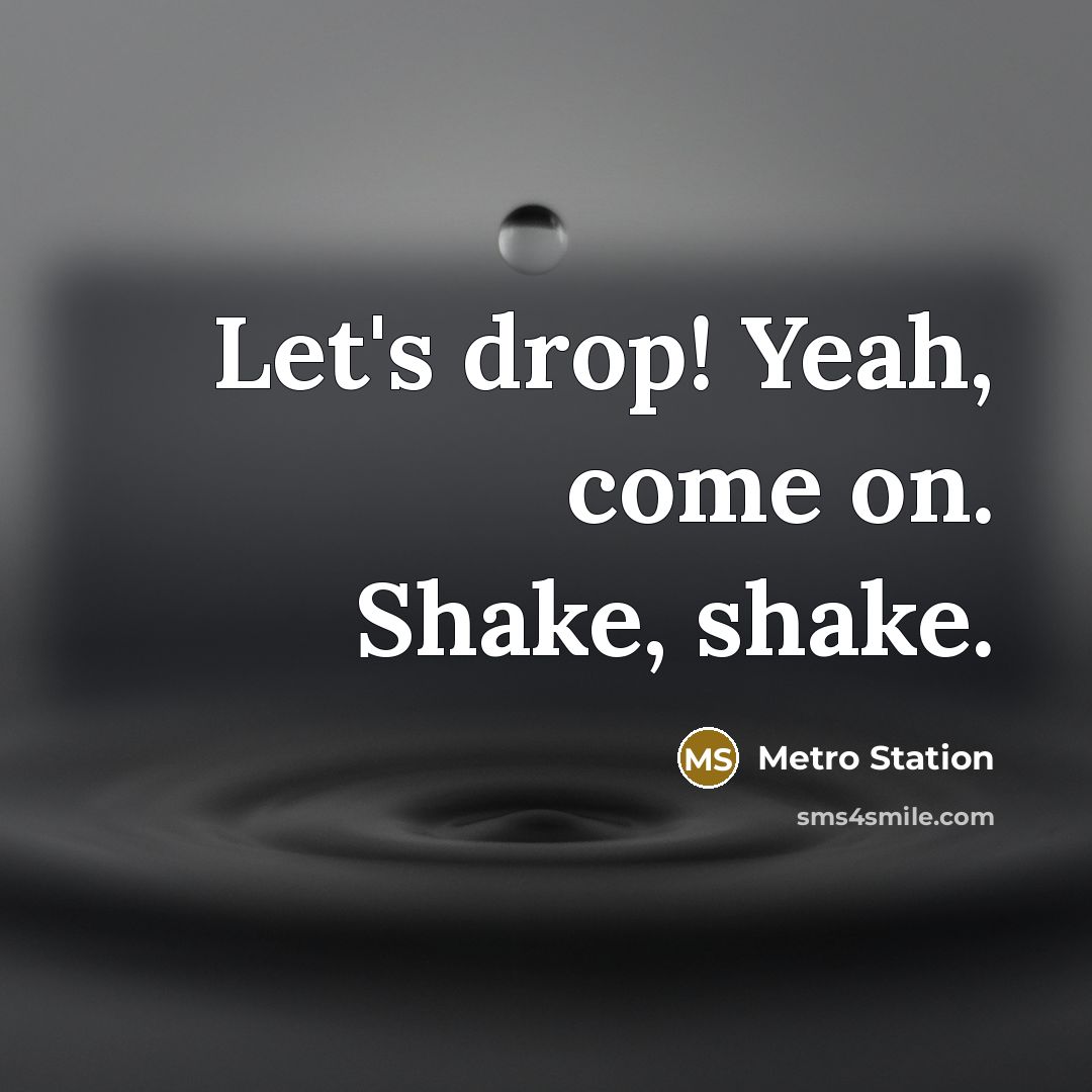 “Let's drop! Yeah, come on. Shake, shake.…” quote by Metro Station