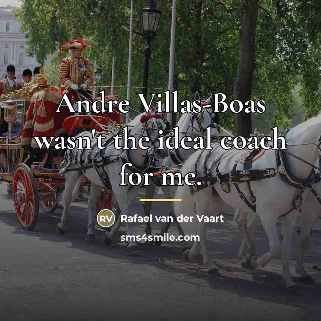 “Andre Villas-Boas wasn't the ideal coach for me.…” quote by Rafael van der Vaart