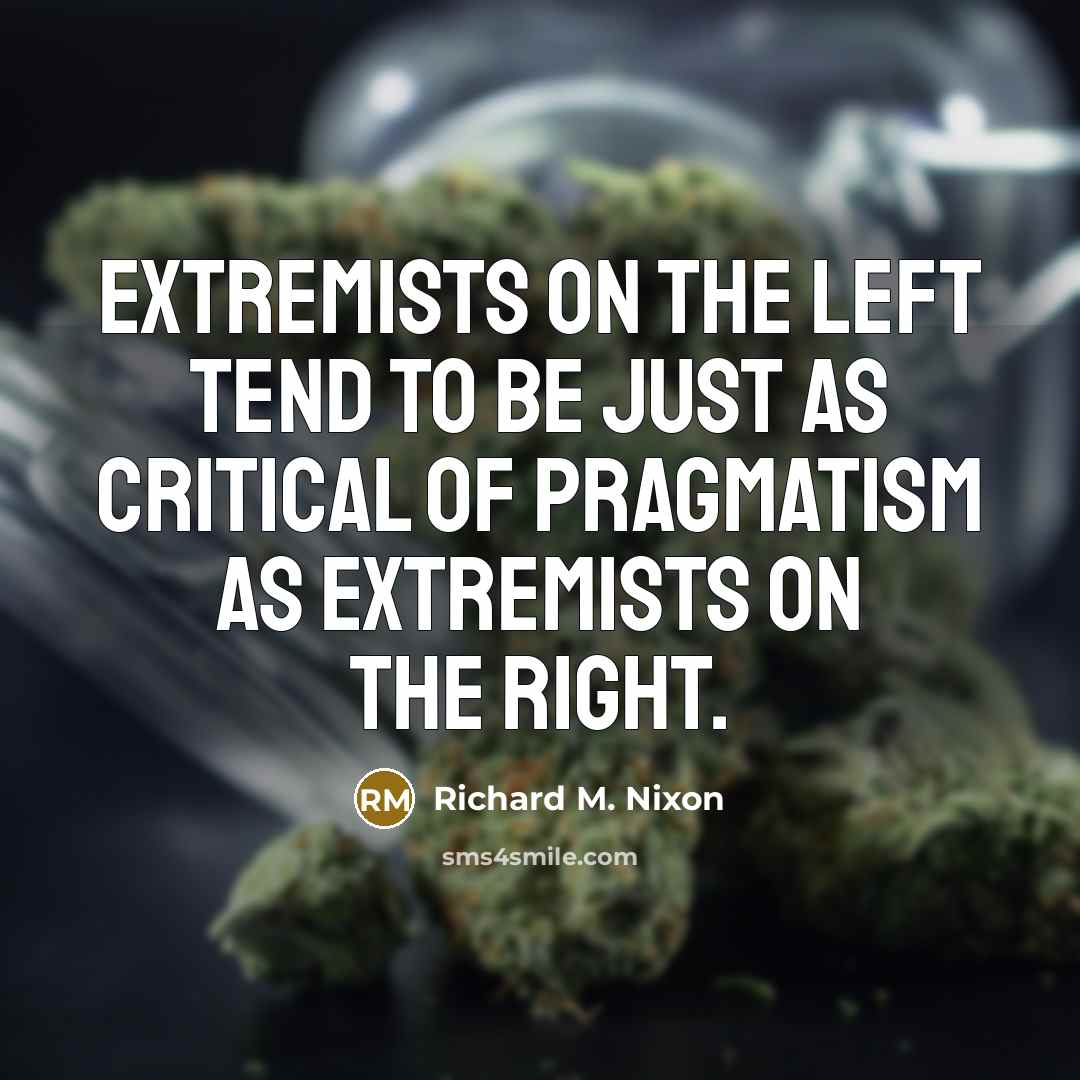 “Extremists on the left tend to be just as critical…” quote by Richard M. Nixon