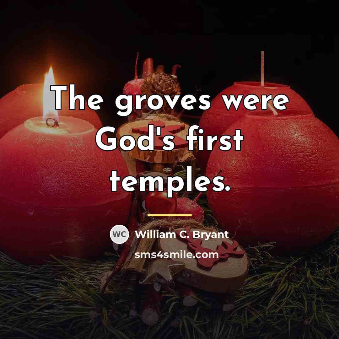 “The groves were God's first temples.…” quote by William C. Bryant