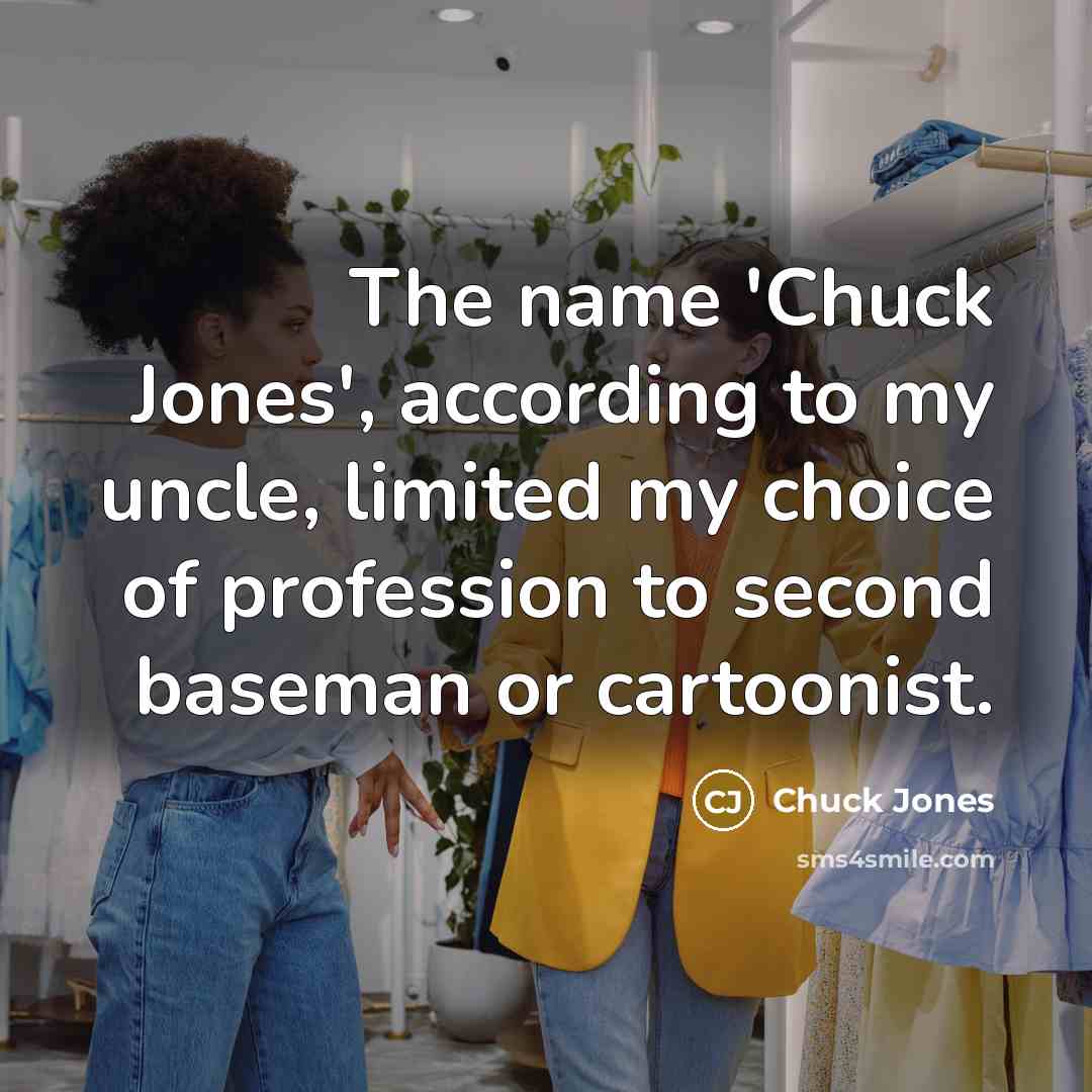 “The name 'Chuck Jones', according to my uncle, limited my…” quote by Chuck Jones