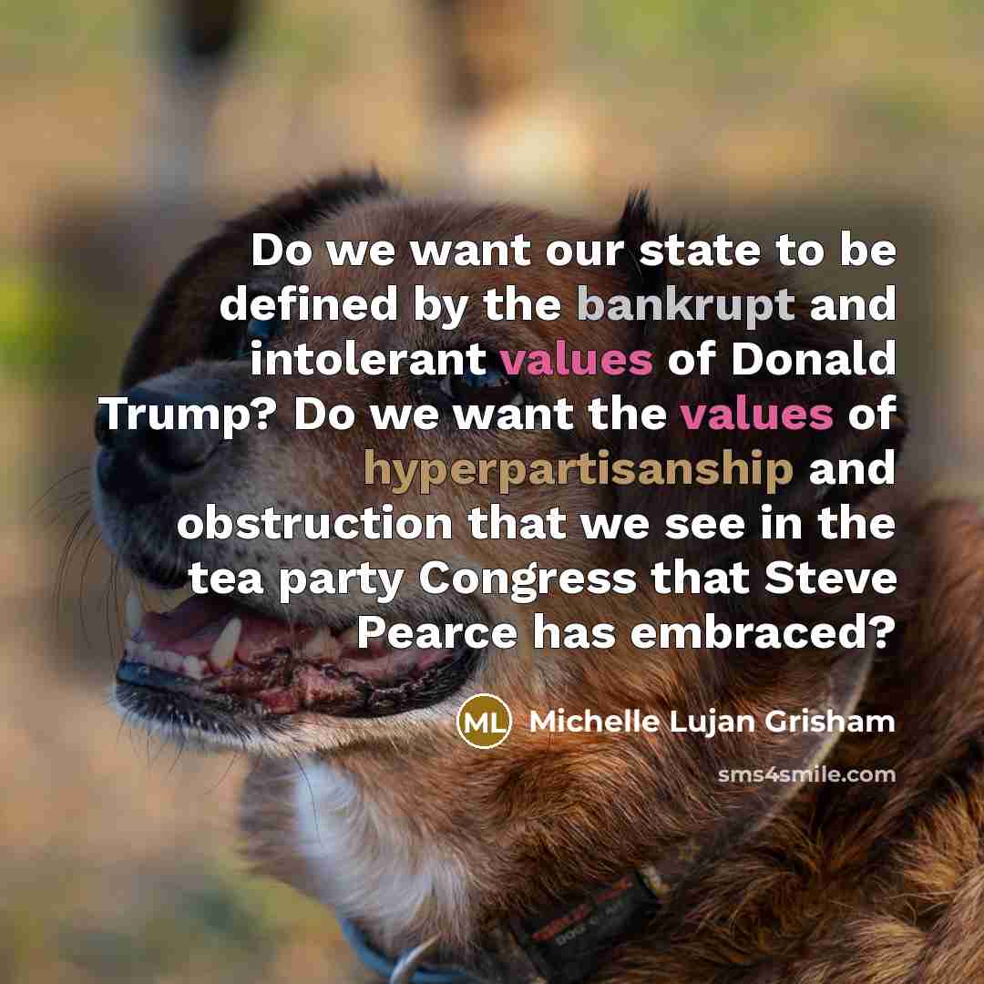 “Do we want our state to be defined by the…” quote by Michelle Lujan Grisham