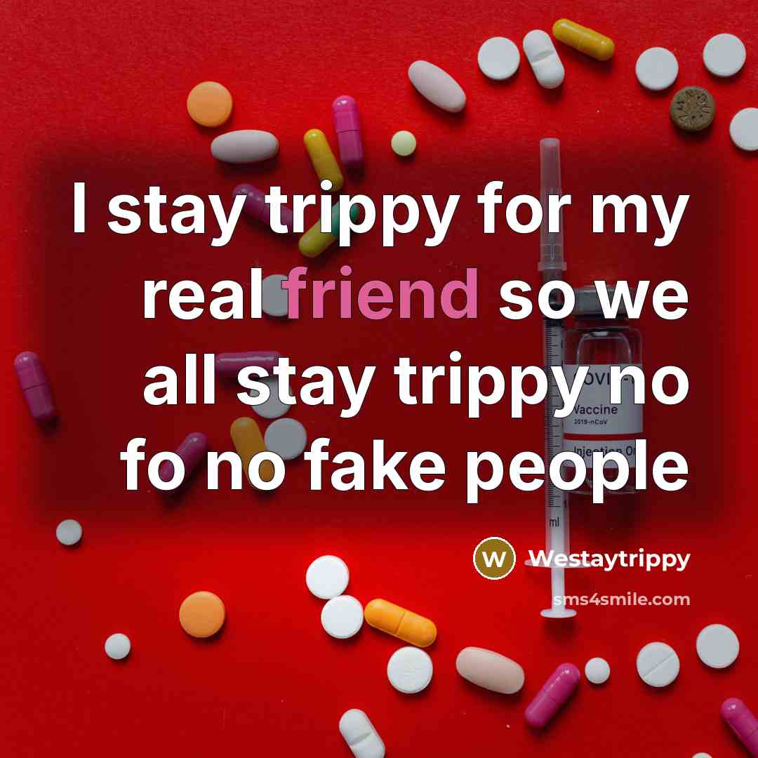 “I stay trippy for my real friend so we all…” quote by Westaytrippy