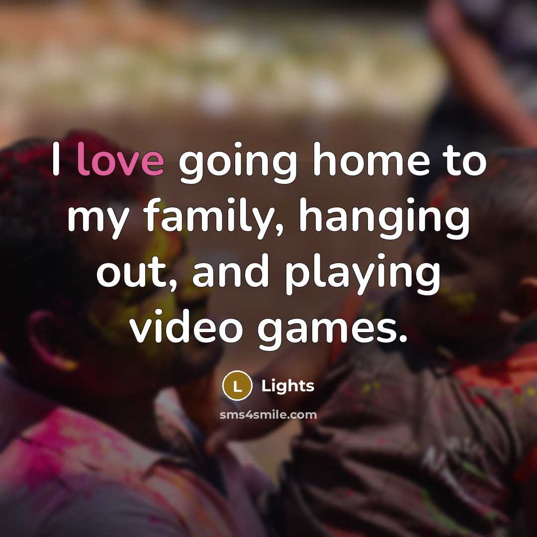 “I love going home to my family, hanging out, and…” quote by Lights