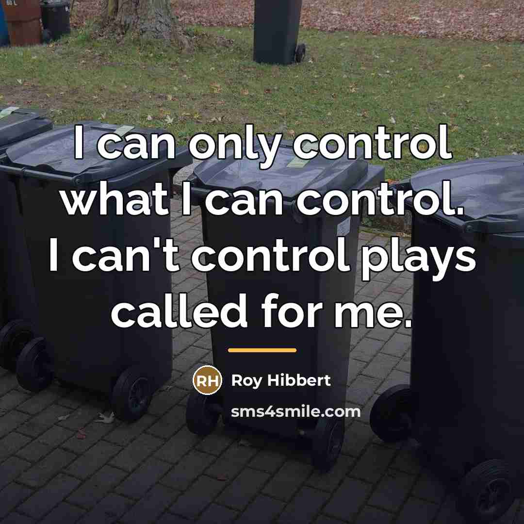 “I can only control what I can control. I can't…” quote by Roy Hibbert